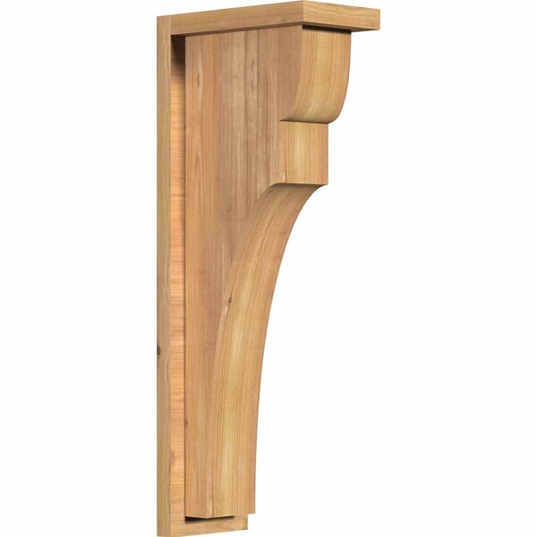 Ekena Millwork Yorktown Smooth Corbel w/Backplate, Western Red Cedar, 5 1/2"W x 10"D x 26"H COR06X10X26YOR01SWR - main